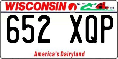 WI license plate 652XQP