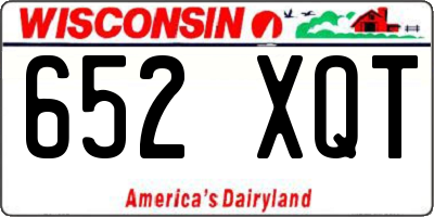 WI license plate 652XQT