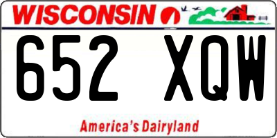 WI license plate 652XQW