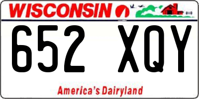 WI license plate 652XQY