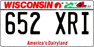 WI license plate 652XRI