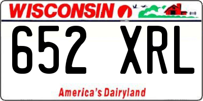 WI license plate 652XRL