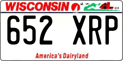 WI license plate 652XRP