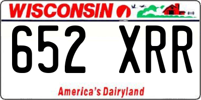 WI license plate 652XRR