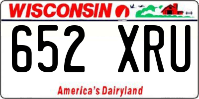 WI license plate 652XRU