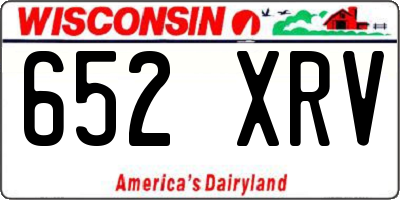 WI license plate 652XRV