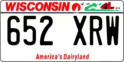 WI license plate 652XRW