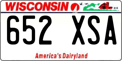 WI license plate 652XSA