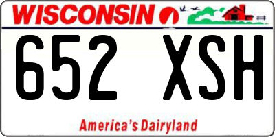 WI license plate 652XSH