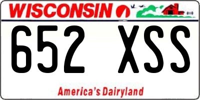 WI license plate 652XSS