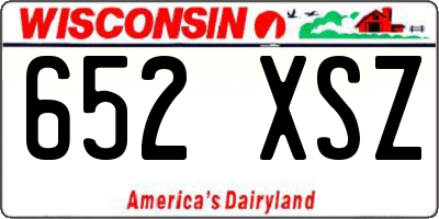 WI license plate 652XSZ