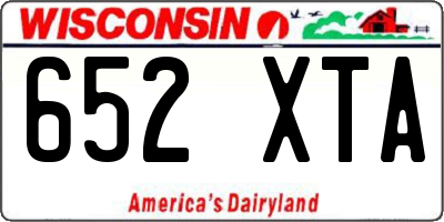 WI license plate 652XTA