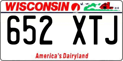 WI license plate 652XTJ