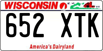 WI license plate 652XTK