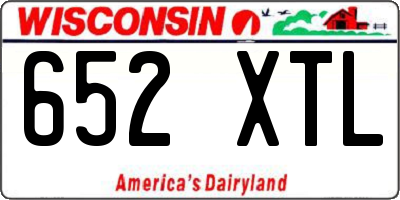 WI license plate 652XTL