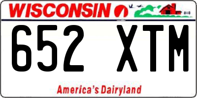 WI license plate 652XTM