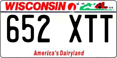 WI license plate 652XTT
