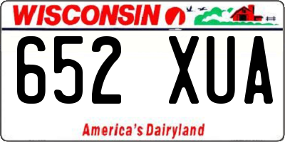 WI license plate 652XUA