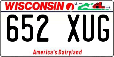 WI license plate 652XUG