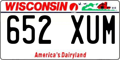 WI license plate 652XUM