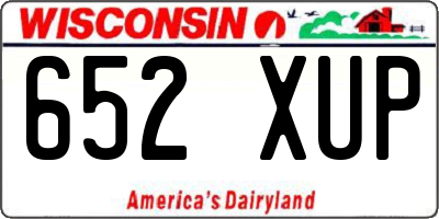 WI license plate 652XUP