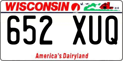 WI license plate 652XUQ