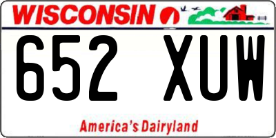 WI license plate 652XUW