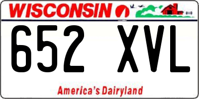 WI license plate 652XVL