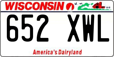 WI license plate 652XWL
