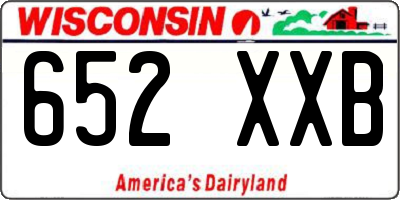 WI license plate 652XXB
