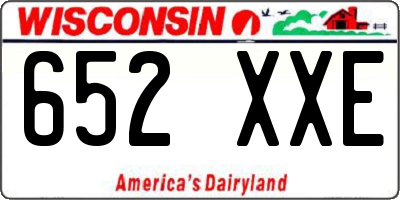 WI license plate 652XXE