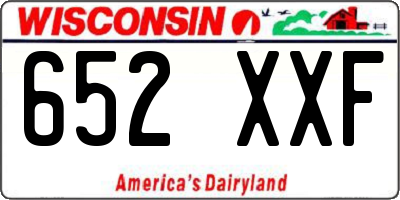 WI license plate 652XXF