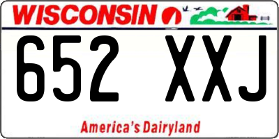 WI license plate 652XXJ