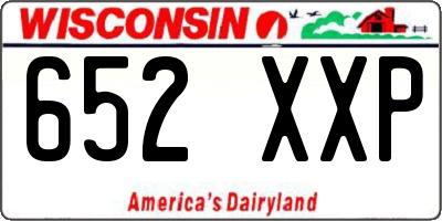 WI license plate 652XXP