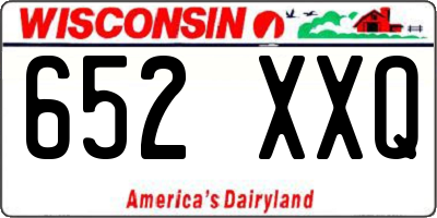 WI license plate 652XXQ