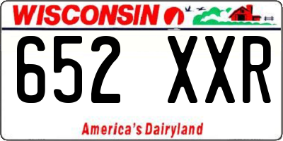 WI license plate 652XXR