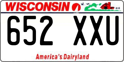 WI license plate 652XXU