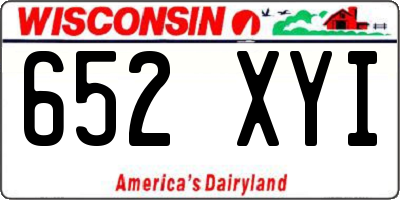 WI license plate 652XYI