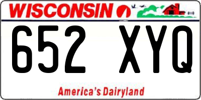 WI license plate 652XYQ