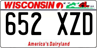 WI license plate 652XZD