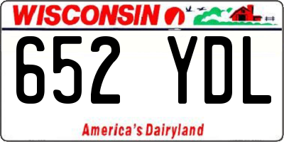 WI license plate 652YDL