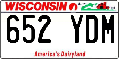 WI license plate 652YDM