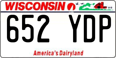 WI license plate 652YDP