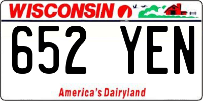 WI license plate 652YEN