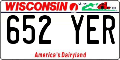WI license plate 652YER