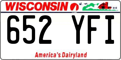 WI license plate 652YFI