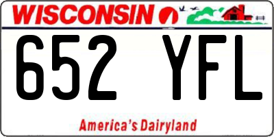 WI license plate 652YFL