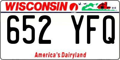 WI license plate 652YFQ