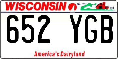 WI license plate 652YGB
