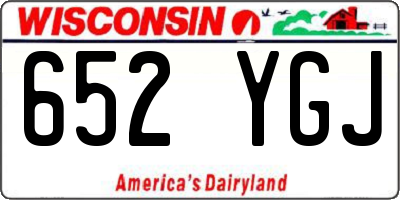 WI license plate 652YGJ